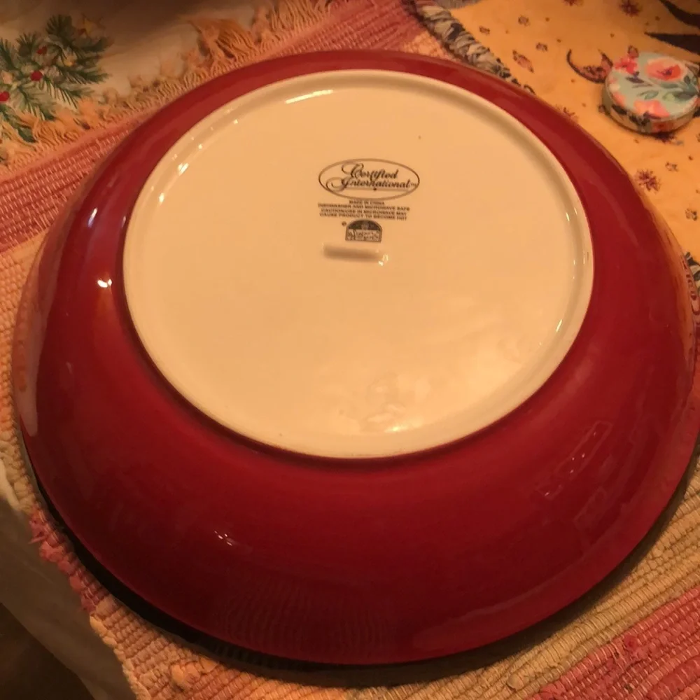Certified International Susan Winget~Large Rooster Bowl~13.25” x 3”~Beautiful~
